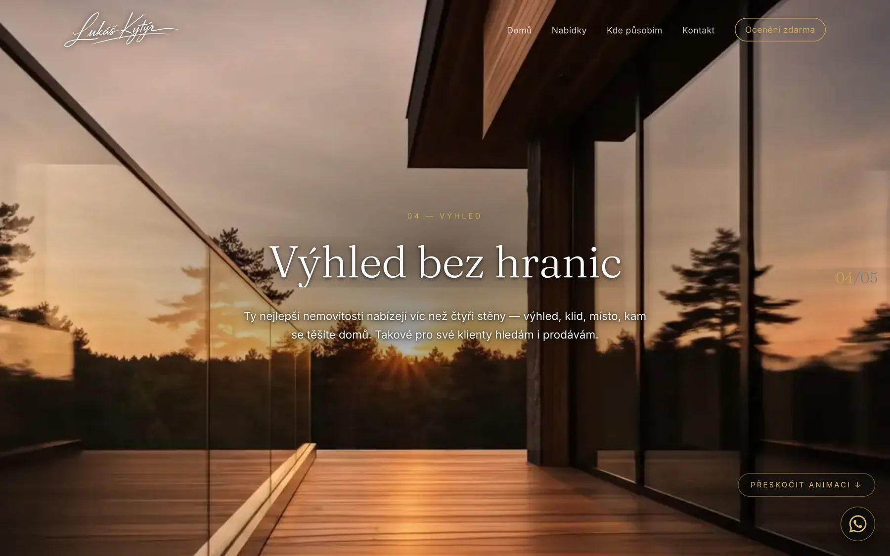 Čtvrtá kapitola filmu: výhled z terasy