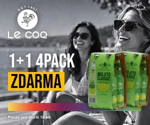 Banner Le Coq 1 + 1 4pack zdarma s Mojitem, koncový snímek 300 × 250