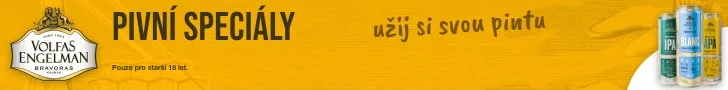 Banner Volfas Engelman Pivní speciály, statická verze 728 × 90